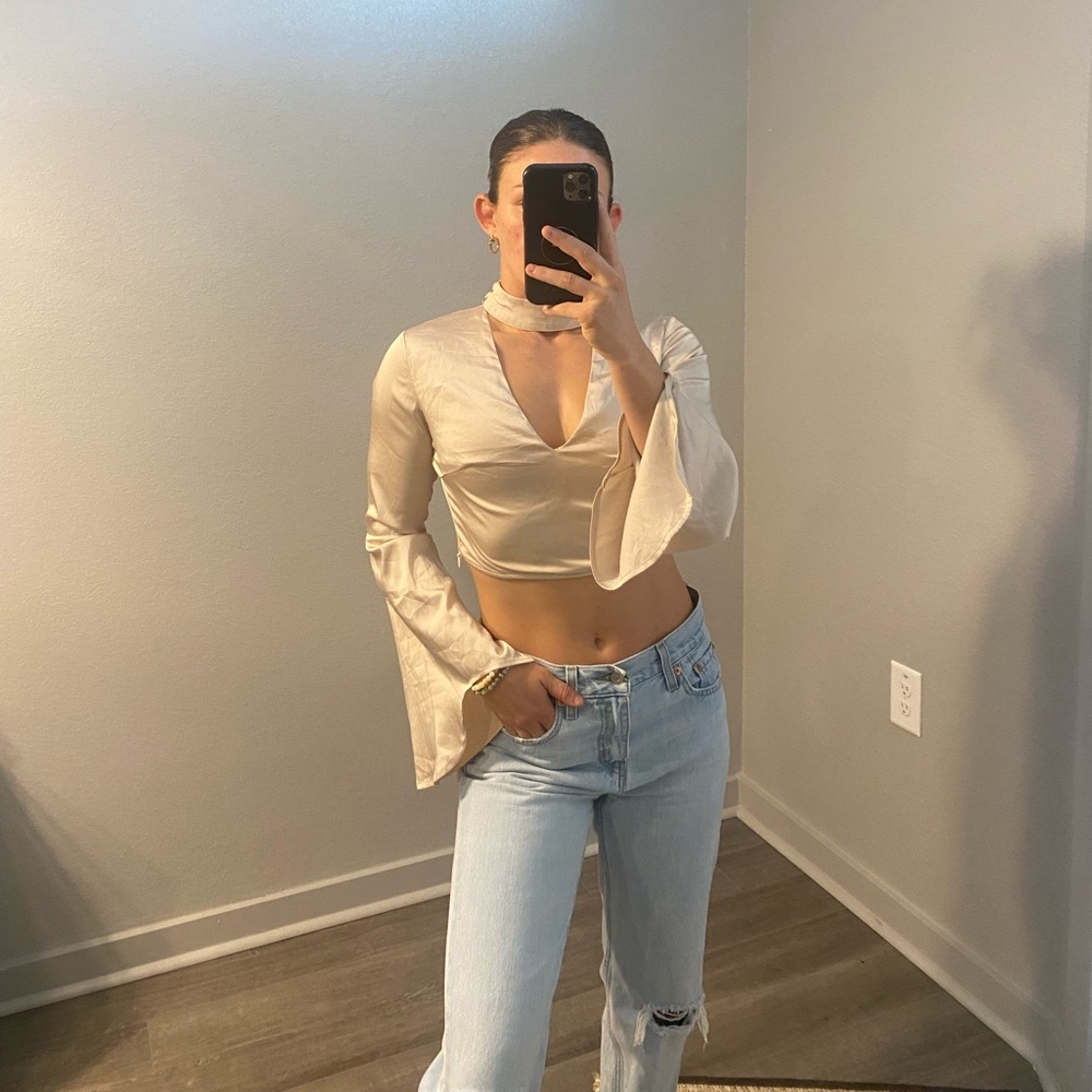 LF satin top